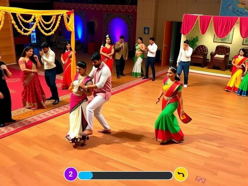 Navratri Garba Galore gameplay showing traditional dance moves